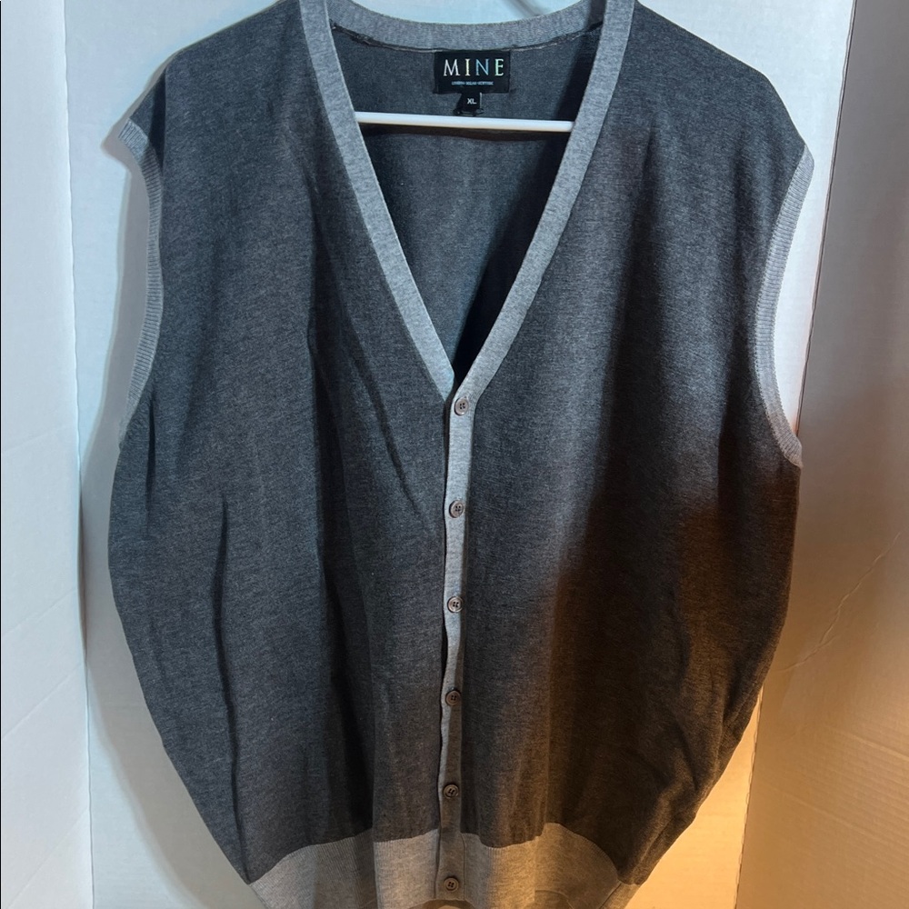 MINE Charcoal and Light Gray Men's Cardigan